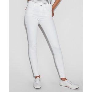 Express Mid-Rise White Jean Leggings